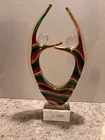murano art glass figurine, two people dancing, 13" tall and 7" wide.