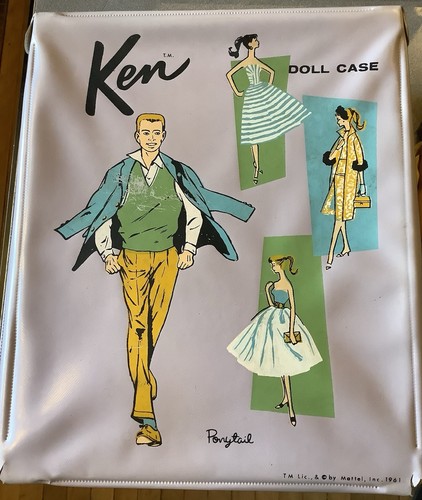 Lotto bambole vintage 1961 Mattel Ken con custodia blu 'coda di cavallo' da collezione - Foto 2 di 11