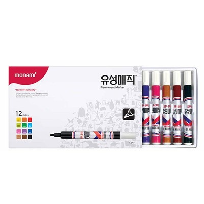 MONAMI Oil magic ink PERMANENT MARKER 12Color Set