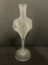 Handblown Art glass Budvase Perfume Of Woman’s  Bust, 7 1/2”