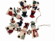 6 4 Inch Snowmen Swag Cute Fabric Buttons Christmas Decorations Holiday Cute