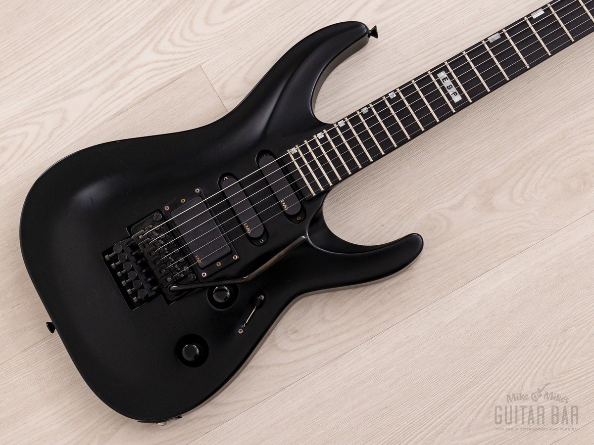 1995 ESP Custom Shop Horizon-Custom SSH Superstrat Black Satin w