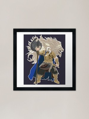 Liebhaber Geschenke Elden Ring Godfrey Tannen gerahmtes Wandbild Poster Leinwanddruck Bild