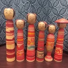 GRAB IT A++ Lot of 6 Tadao Noji (1931-2012) TSUCHIYU Kokeshi Japanese Dolls /041