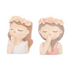 Planter Pot with Drainage Hole Girl Face Big Lady Head Planter Tall Flower4945