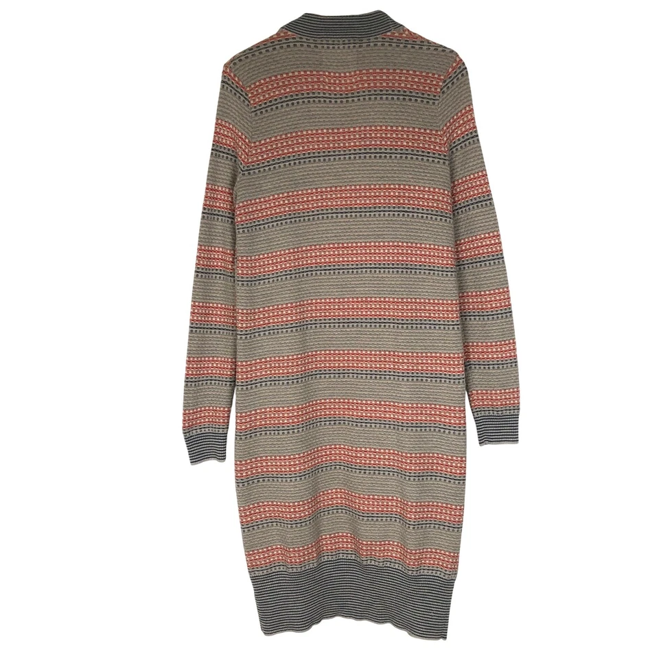 Anthropologie Sparrow Wool Blend Open Duster Cardigan Sz M Striped Boho Pockets - Image 2 of 4