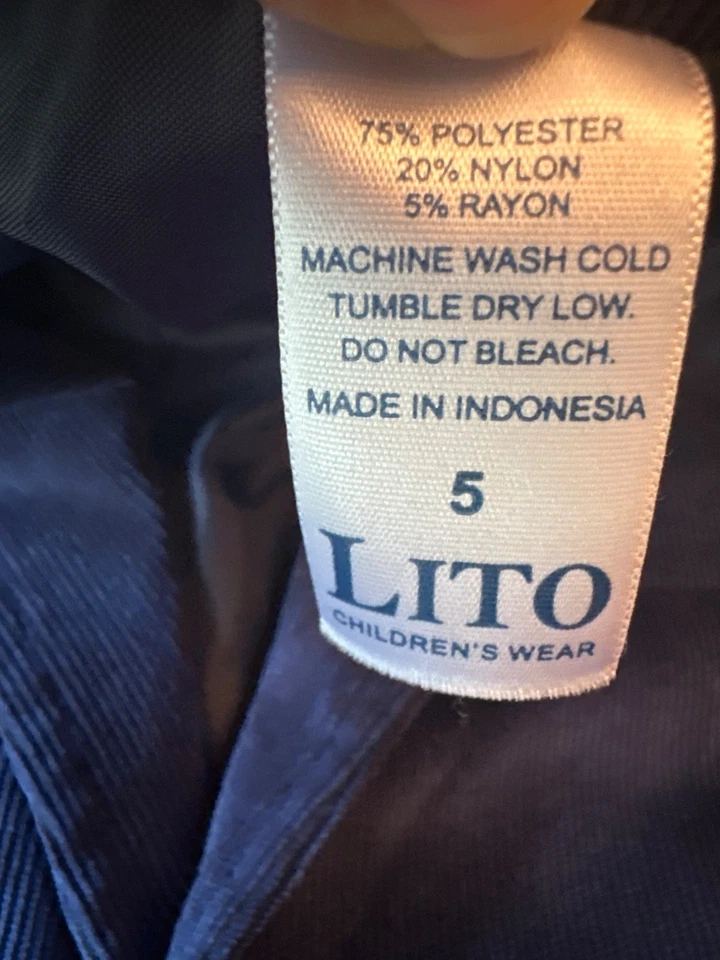 Chaqueta Blazer Lito Children's Wear Azul Marino Pana Talla 5 Mezcla de Poliéster Foto 3 de 4