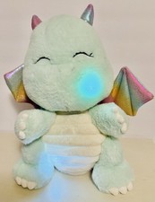 Hugs And Cuddles Extra Soft Mint Plush Dragon With Sounds LED Lights 12