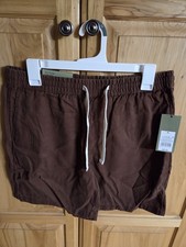 Goodfellow Men's Brown Chino Shorts Drawstring Waist Pockets