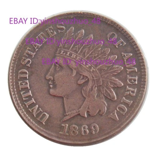1869 Indian Head Cent Penny GEM BU---UNCIRCULATED