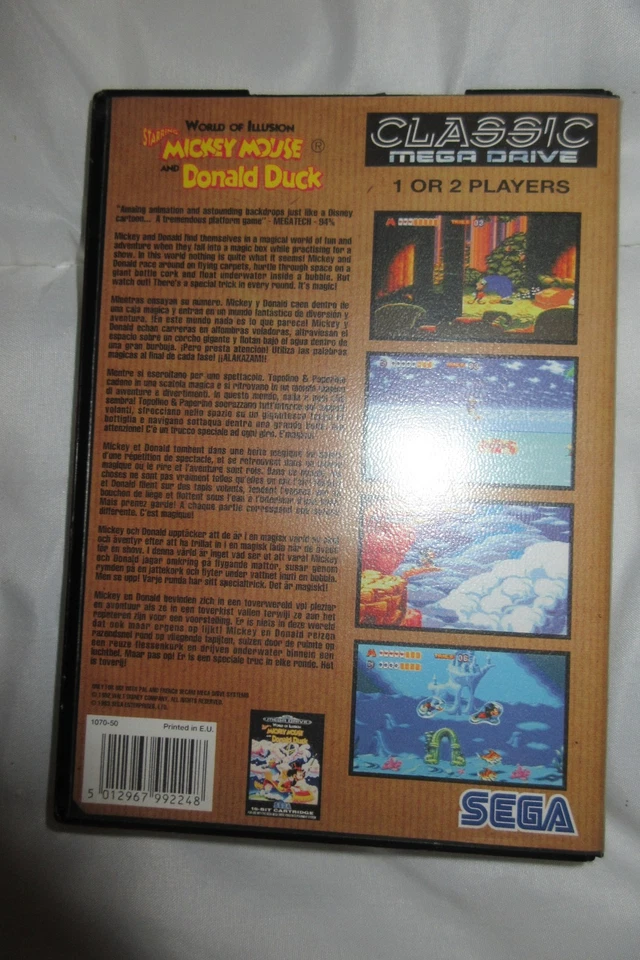 World Of Illusion Sega Mega Drive Brown Classic W/Manual Retro PAL - Image 2 of 4