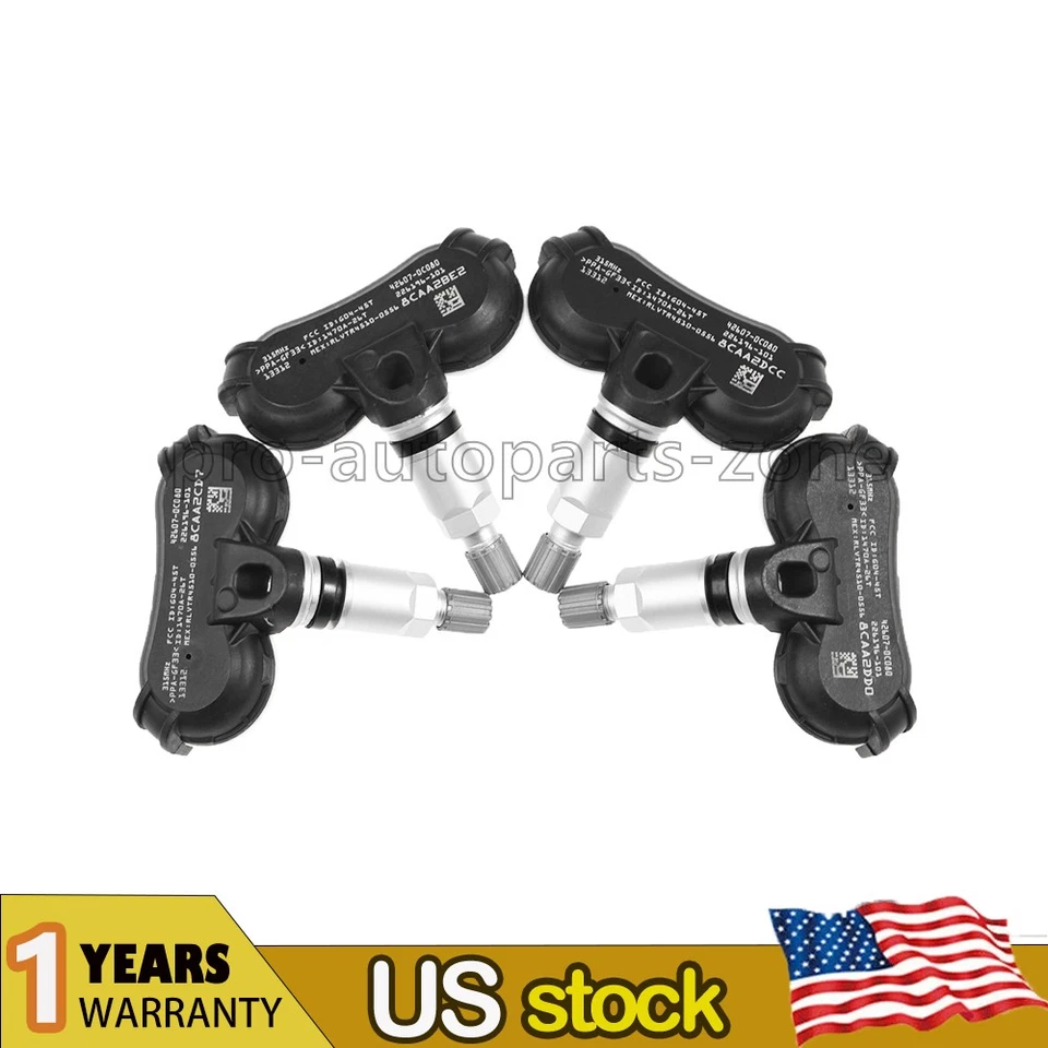 4x Sensor de presión de neumáticos TPMS para Toyota Tundra 2006-2017 315 MHz 42607-0C080 Foto 2 de 4