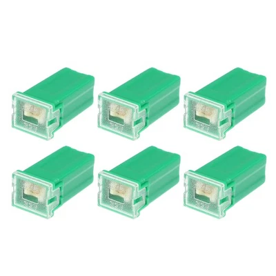 6 pcs Standard Boîte Formé Fusible 40 Amp Universel pour Voiture Camion Vert - Photo 1/4