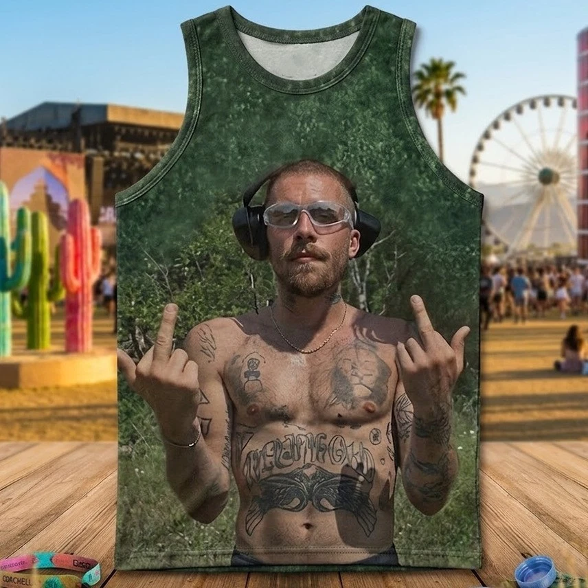 Justin Bieber Fingers Up Jersey Cachella 2026 reprint Full Size S