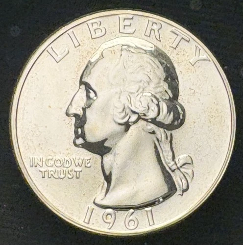 1961 Washington Quarter Silver - Choice Gem Proof Luster - 90% Silver