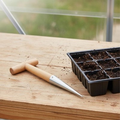 Soil Hole Puncher Easy to Use Garden Dibber Sturdy for Greenhouse, Flower Beds