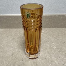 WATERFORD FLEUROLOGY TINA Amber 9 BUD VASE, N...