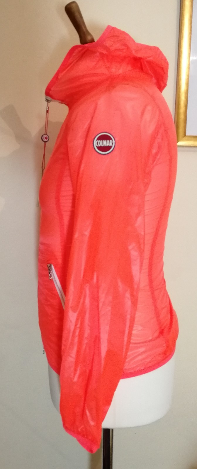 COLMAR Cube Hoodie Windbreaker Jacket Orange Size XS New image 2