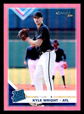2019 Donruss Kyle Wright Rated Rookie Holo Pink #44 - Atlanta Braves