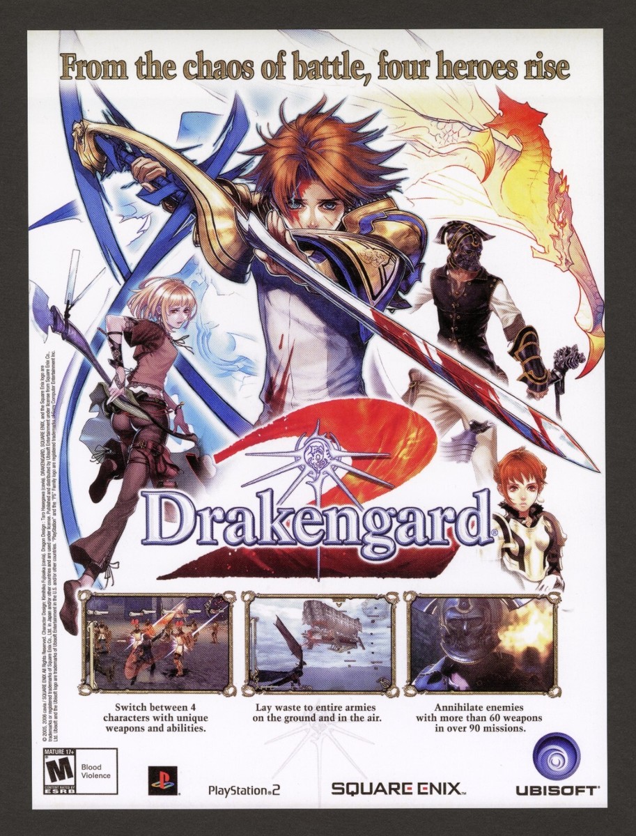 PS2 「モンスターハンター」　B2ポスター 2004 Monster Hunter PS2 Playstation 2 Vintage Print Ad/Poster