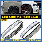 4Pcs Clear White Led Side Marker Lights Fit Dodge Charger Super Bright 2015-2022