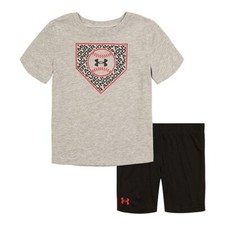New Under Armour Boys Baseball Graphic Shirt Shorts Set Choose Size MSRP 38
