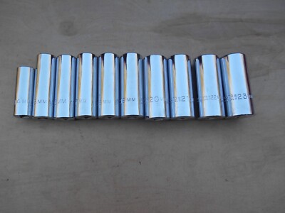 Proto 50 MH series metric 10 piece socket set, 14mm-23mm, 3/8'' drive, USA, New