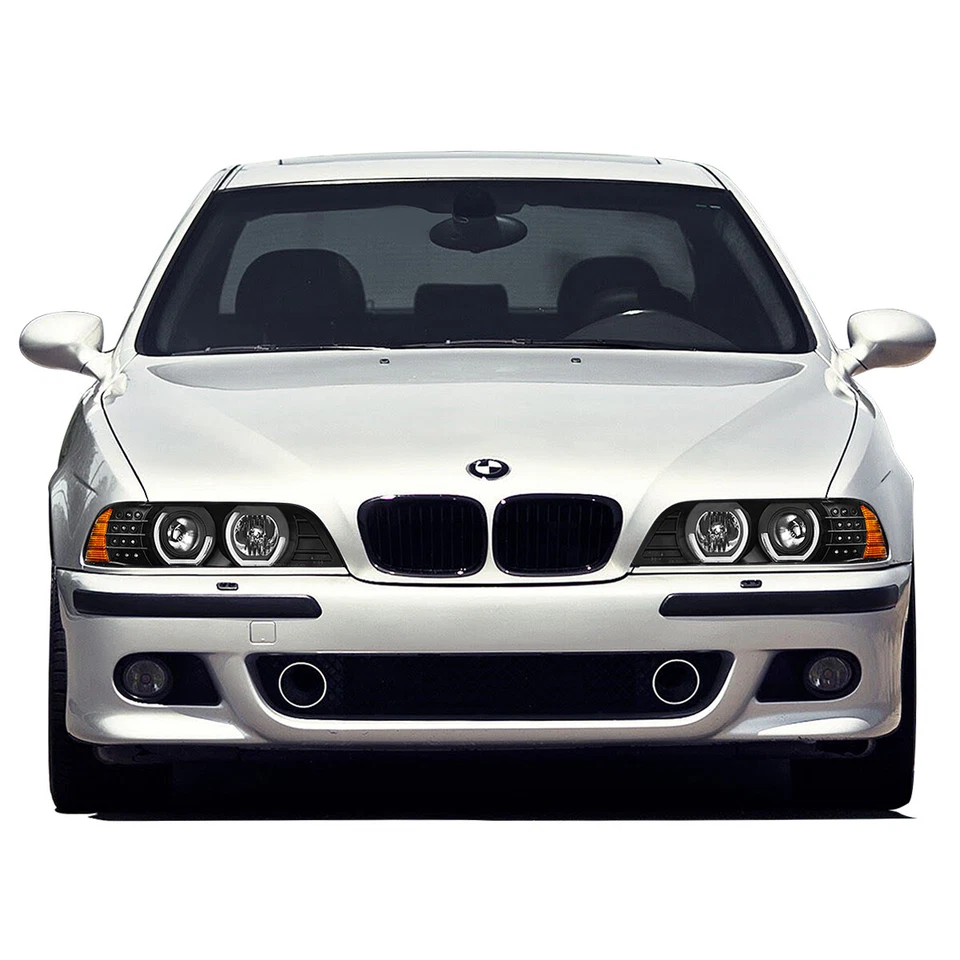 ЧЕРНАЯ 3D ФАРА HALO + УГЛОВАЯ ЛАМПА + БЕЛЫЙ СВЕТОДИОД H7 HID + ВЕНТИЛЯТОР ПОДХОДИТ 96-03 E39 5-SERIES - Изображение 3 из 4