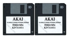 Akai S1000 / S5000 Set of Two Floppy Disks Didjeridu KZV31051