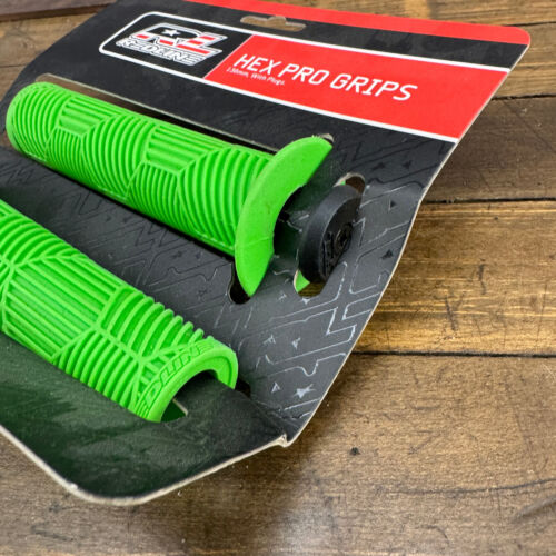 Redline BMX Grips Green Hex Pro End Plugs Hexpro NOS 00s RL Expert Proline A3 - Picture 3 of 9