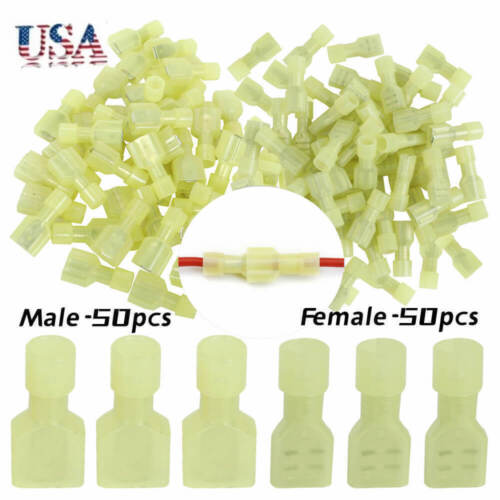 Terminals Connectors100-300PC Nylon Fully Insulated Spade Wire Electrical Crimp - Picture 15 of 16