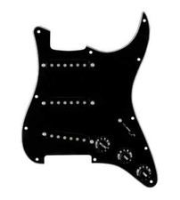 920D Texas Vintage 7 Way  Loaded Pickguard  Black / Black for Strat Guitar