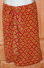 Vintage Silk Ellen Tracy Linda Allard 90s Floral Tropical Wrap Skirt size L