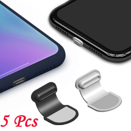 5X Anti-dust Plug Cap for iPhone C/Type Mobile Phone Charging Port Stopper Cover - Afbeelding 1 van 14