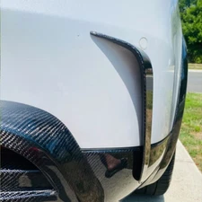 For Tesla Model X 2016-2019 Real Carbon Rear Bumper Canards Lip Splitter Fins