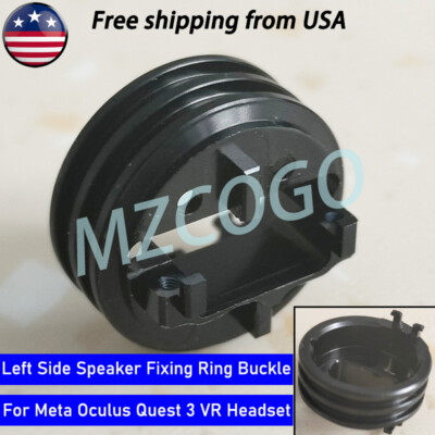 New Left Right Speaker Fixing Rings For Oculus Quest 3 VR Headset Black