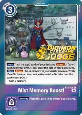 Mist Memory Boost! Judge Foil - BT8-108 NM - Digimon TCG | eBay