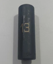 MATCO TOOLS "ADV" BDP13M2V, 3/8" DRIVE,  13MM. SOCKET, 2.5" DEEP, 12 POINT.