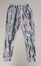 Vintage Havana Girls Tie-Dye Sweatpants M 10/12 Joggers Grey Blue Purple