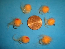 FLY FISHING FLIES - Dark Roe NUKE EGG Flies size #12 (6 pcs.)