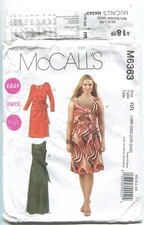 MCCALL'S M6363 WOMEN'S DRESSES IN 2 LENGTHS SZ 18W-24W UNCUT 2011
