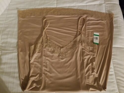 Jones New York Nude Slip Night Gown lace border Size Large NWT - Picture 2 of 7