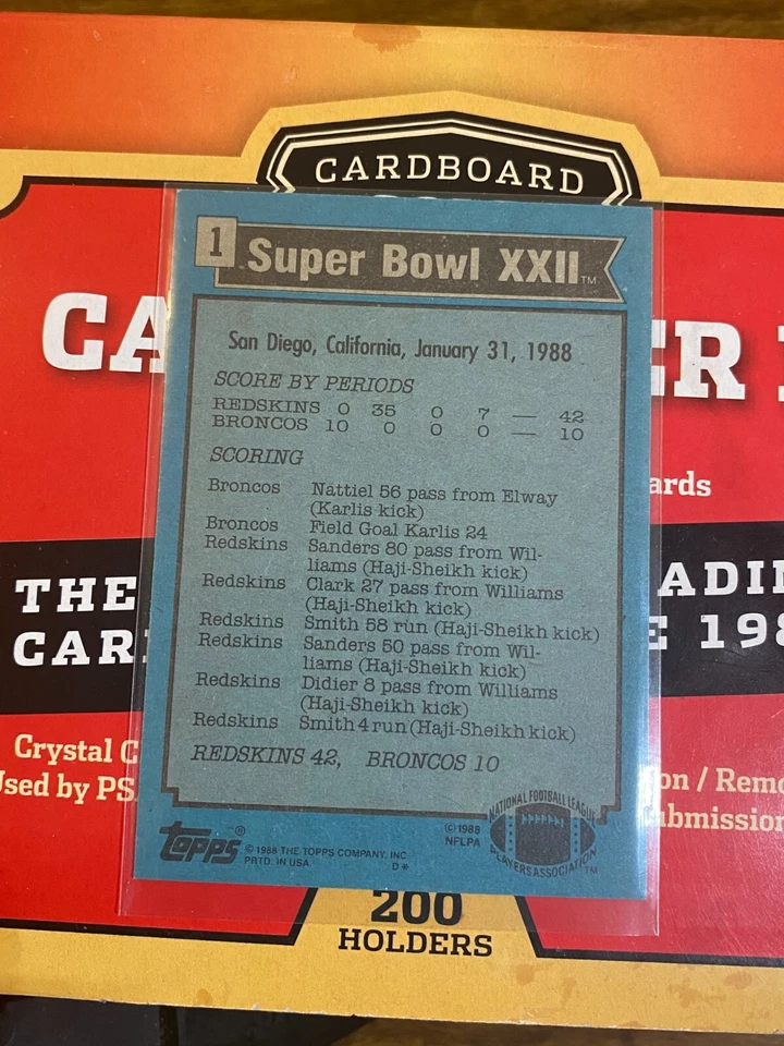 1987 Topps / #63 George Rogers / Was. Redskins Leaders / Raw Vintage Card V441 - Image 2 of 2