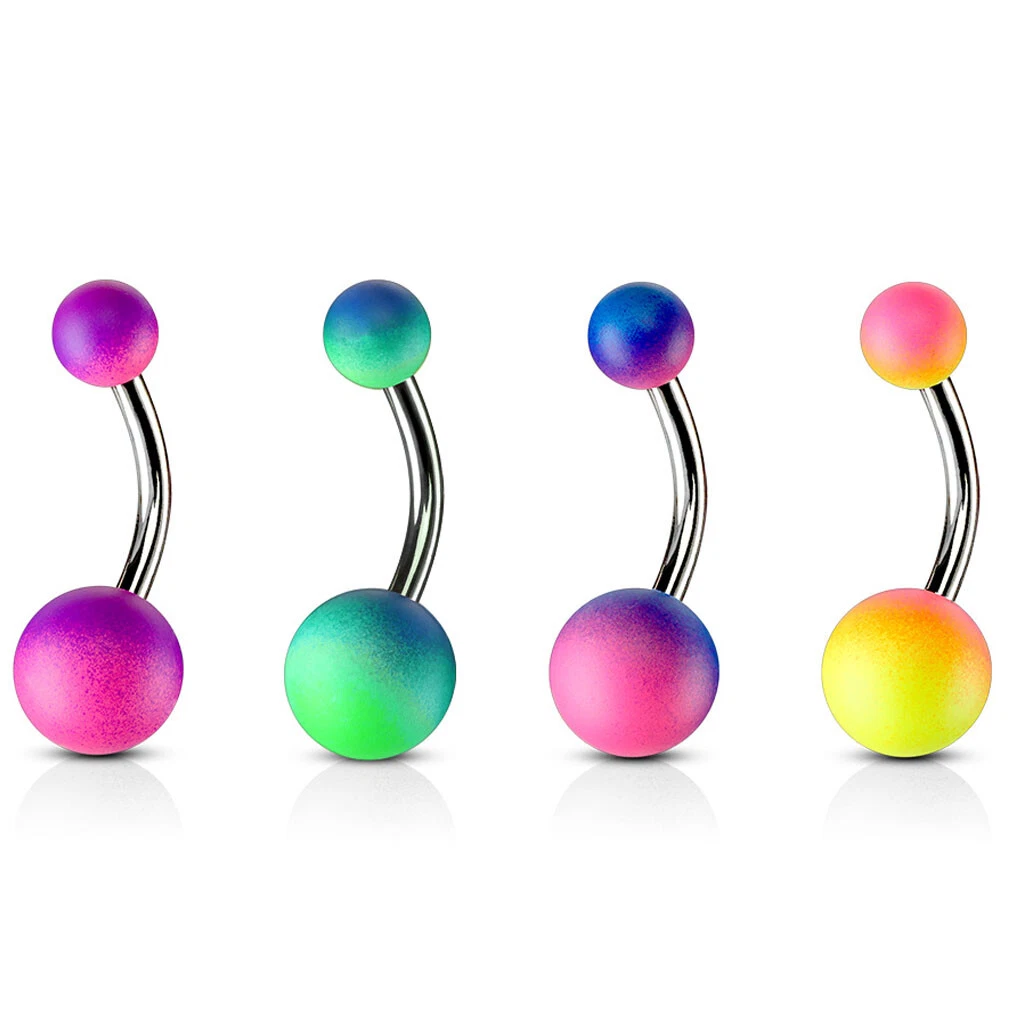 Colorful belly shop button rings