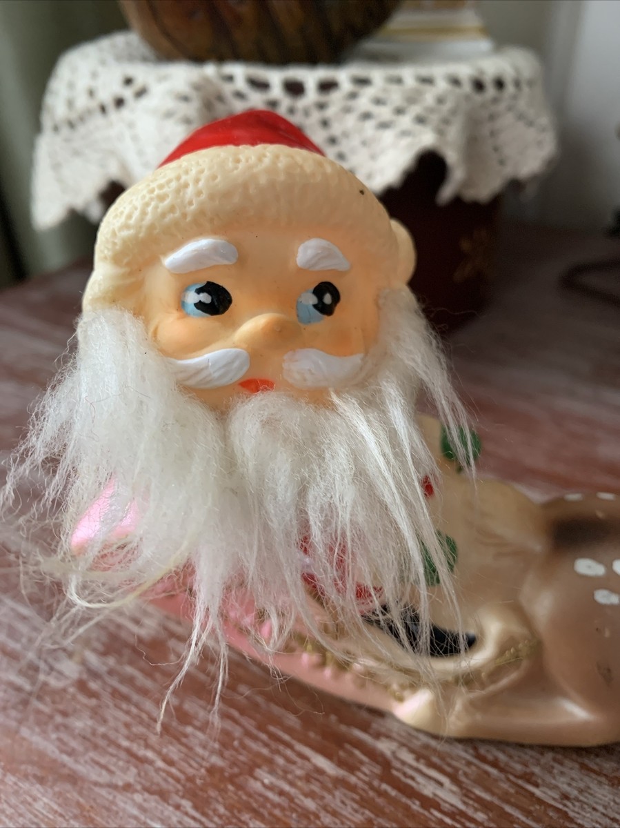 VINTAGE NINOHIRA JAPAN SANTA CLAUS & RUDOLPH ON SLEIGH VINTAGE NINOHIRA JAPAN SANTA CLAUS & RUDOLPH ON SLEIGH