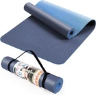 TPE Yoga Mat for Women men, Non-Slip Exercise Mat With Carrying Strap，183 x 61cm