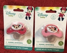 SET OF 2 Disney BABY PACIFIERS Minnie Mouse -NEW - BPA FREE