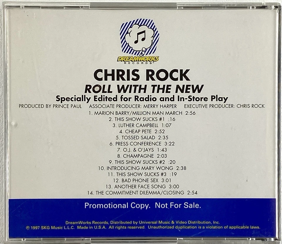 CHRIS ROCK Rare Comedy Promo CD Roll With The New 1997 Deamworks - Image 3 of 4