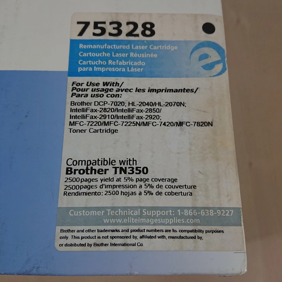 Elite Image 75328 Toner Cartridge 2500 Page Yield Black - Image 4 of 4