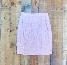 TR Bentley Vintage Pink Geometric Square Print Faux Wrap Pencil Skirt Size 12